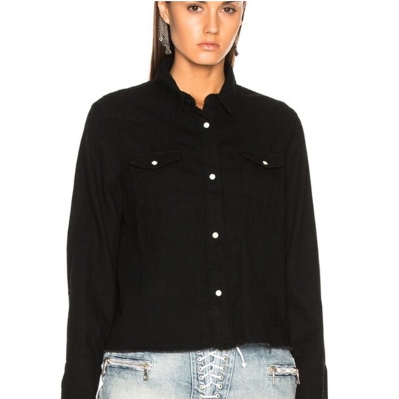NWT RTA Road To Awe Ashley Western Shirt Pearl Snap Collared Black sz Small - Picture 1 of 8